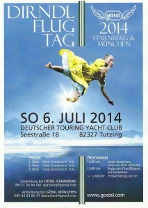 Werbeplakat Dirndlflugtag 2014 Tutzing